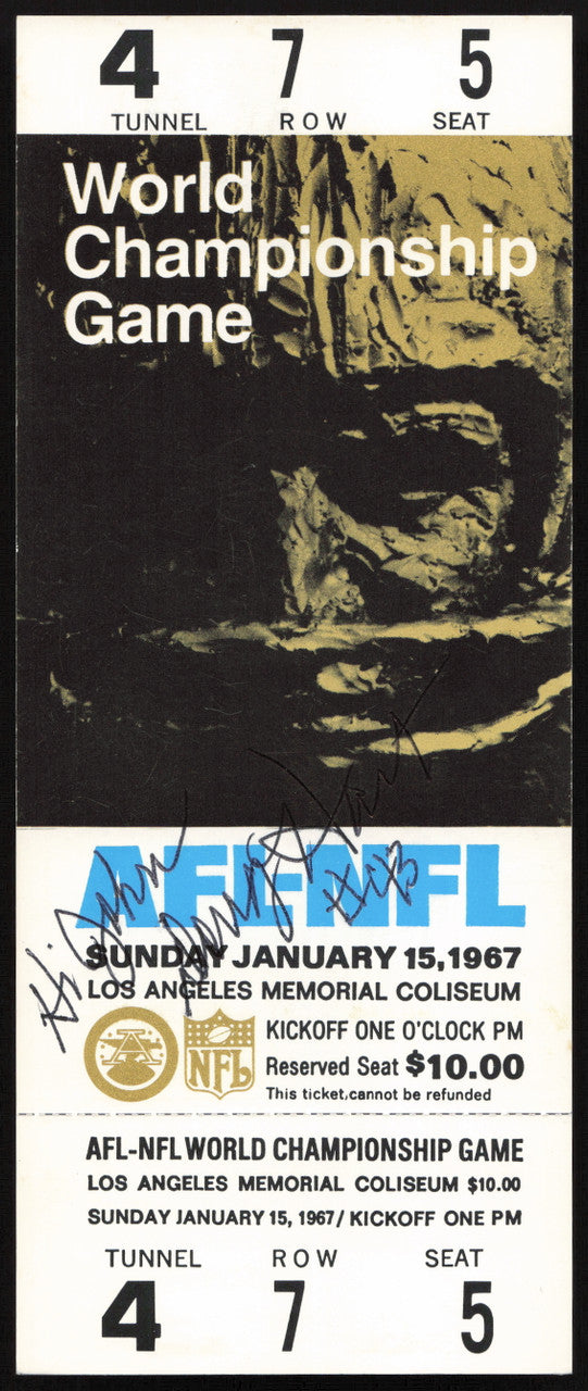 Doug Hart Autographed Super Bowl I Replica Ticket (1967) Green Bay Packers "To John" SKU #259061