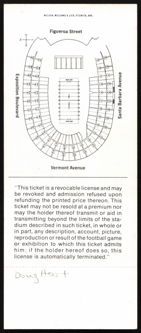 Doug Hart Autographed Super Bowl I Replica Ticket (1967) Green Bay Packers "To John" SKU #259061