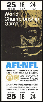 Jim Grabowski Autographed Super Bowl I Replica Ticket (1967) Green Bay Packers (Signed on Back) SKU #259066