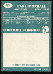 Earl Morrall Autographed 1960 Topps Card #41 Detroit Lions SKU #259079
