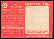 Earl Morrall Autographed 1958 Topps Card #57 Pittsburgh Steelers SKU #259080
