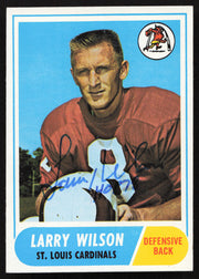 Larry Wilson Autographed 1968 Topps Card #164 St. Louis Cardinals "HOF 78" SKU #259086
