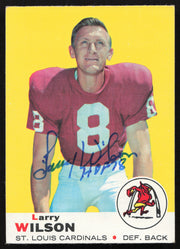 Larry Wilson Autographed 1969 Topps Card #65 St. Louis Cardinals "HOF 78" SKU #259091