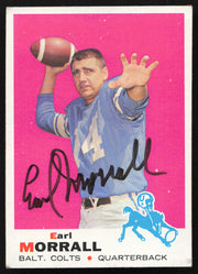 Earl Morrall Autographed 1969 Topps Card #250 Baltimore Colts SKU #259093