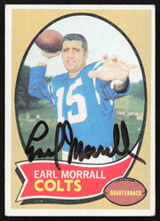 Earl Morrall Autographed 1970 Topps Card #88 Baltimore Colts SKU #259097