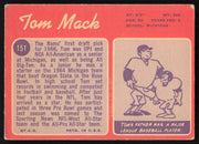 Tom Mack Autographed 1970 Topps Rookie Card #151 Los Angeles Rams SKU #259101