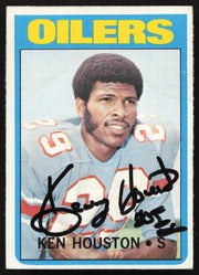 Ken Houston Autographed 1972 Topps Card #78 Houston Oilers SKU #259113