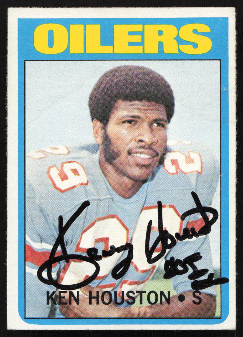 Ken Houston Autographed 1972 Topps Card #78 Houston Oilers SKU #259113