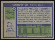 Ken Houston Autographed 1972 Topps Card #78 Houston Oilers SKU #259113