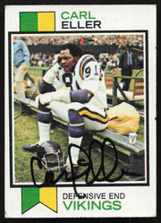 Carl Eller Autographed 1973 Topps Card #211 Minnesota Vikings SKU #259124
