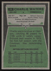 Charlie Waters Autographed 1975 Topps Card #59 Dallas Cowboys SKU #259150
