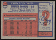 Emmitt Thomas Autographed 1976 Topps Card #216 Kansas City Chiefs SKU #259161