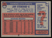 Jan Stenerud Autographed 1976 Topps Card #160 Kansas City Chiefs SKU #259162