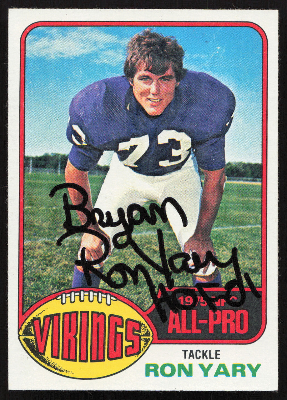 Ron Yary Autographed 1976 Topps Card #30 Minnesota Vikings SKU #259167