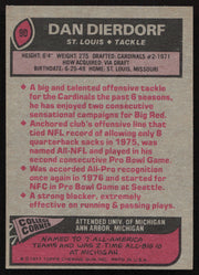 Dan Dierdorf Autographed 1977 Topps Card #90 St. Louis Cardinals SKU #259176