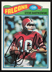 Steve Bartkowski Autographed 1977 Topps Card #363 Atlanta Falcons SKU #259177