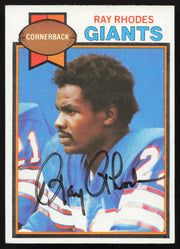 Ray Rhodes Autographed 1979 Topps Card #412 New York Giants SKU #259195