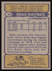 Mike Haynes Autographed 1979 Topps Card #35 New England Patriots SKU #259197