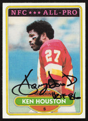 Ken Houston Autographed 1980 Topps Card #145 Washington Redskins SKU #259198
