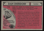 Dan Dierdorf Autographed 1980 Topps Card #316 St. Louis Cardinals SKU #259200