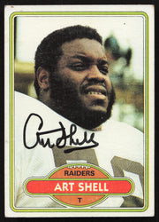 Art Shell Autographed 1980 Topps Card #382 Oakland Raiders SKU #259201
