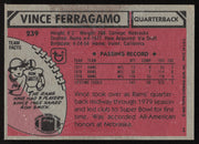 Vince Ferragamo Autographed 1980 Topps Card #239 Los Angeles Rams SKU #259203