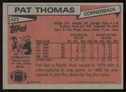 Pat Thomas Autographed 1981 Topps Card #423 Los Angeles Rams SKU #259210