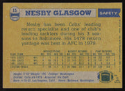 Nesby Glasgow Autographed 1982 Topps Card #15 Baltimore Colts SKU #259218