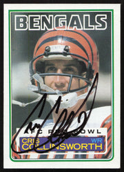 Cris Collinsworth Autographed 1983 Topps Card #235 Cincinnati Bengals SKU #259222