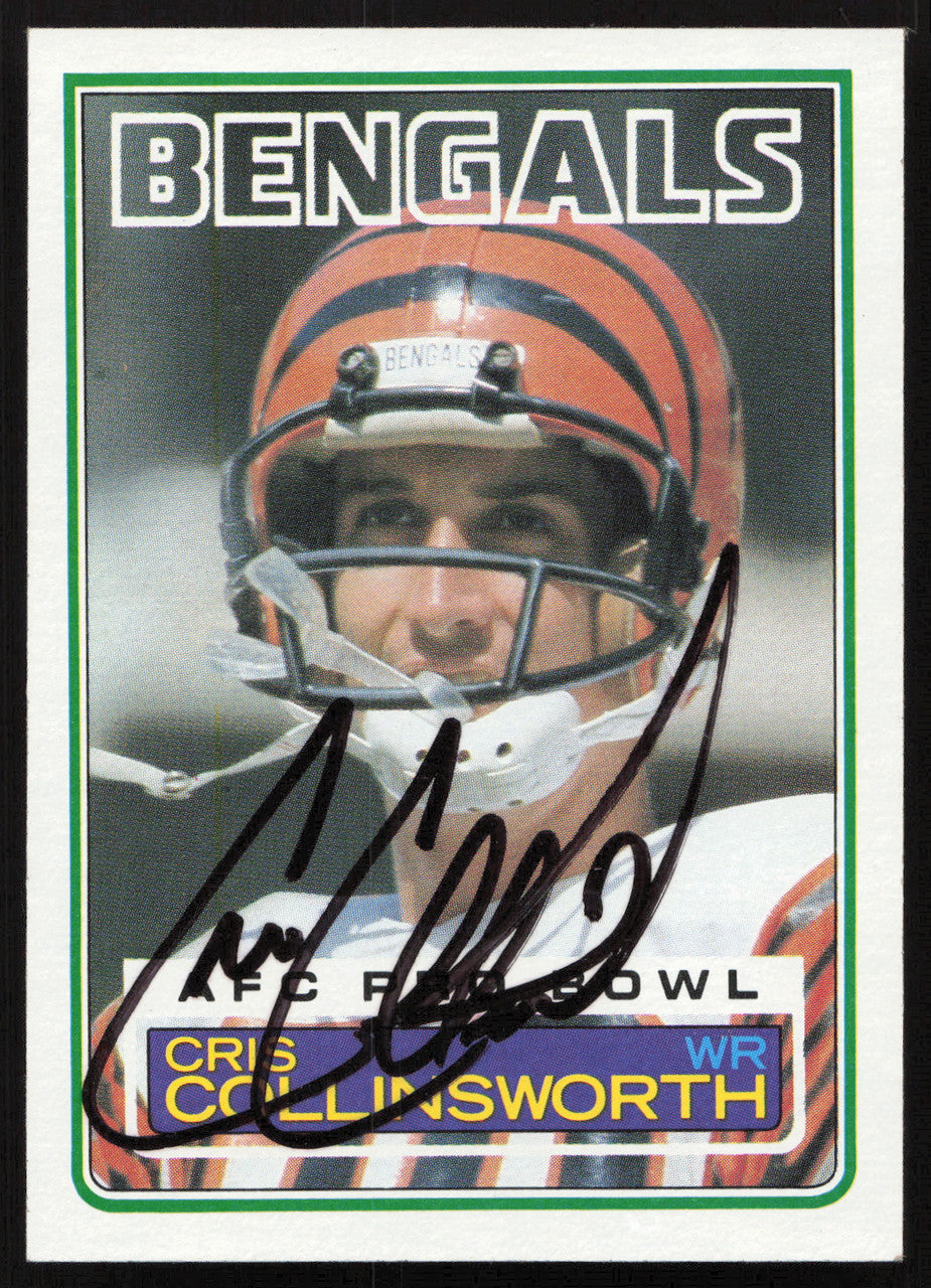 Cris Collinsworth Autographed 1983 Topps Card #235 Cincinnati Bengals SKU #259222