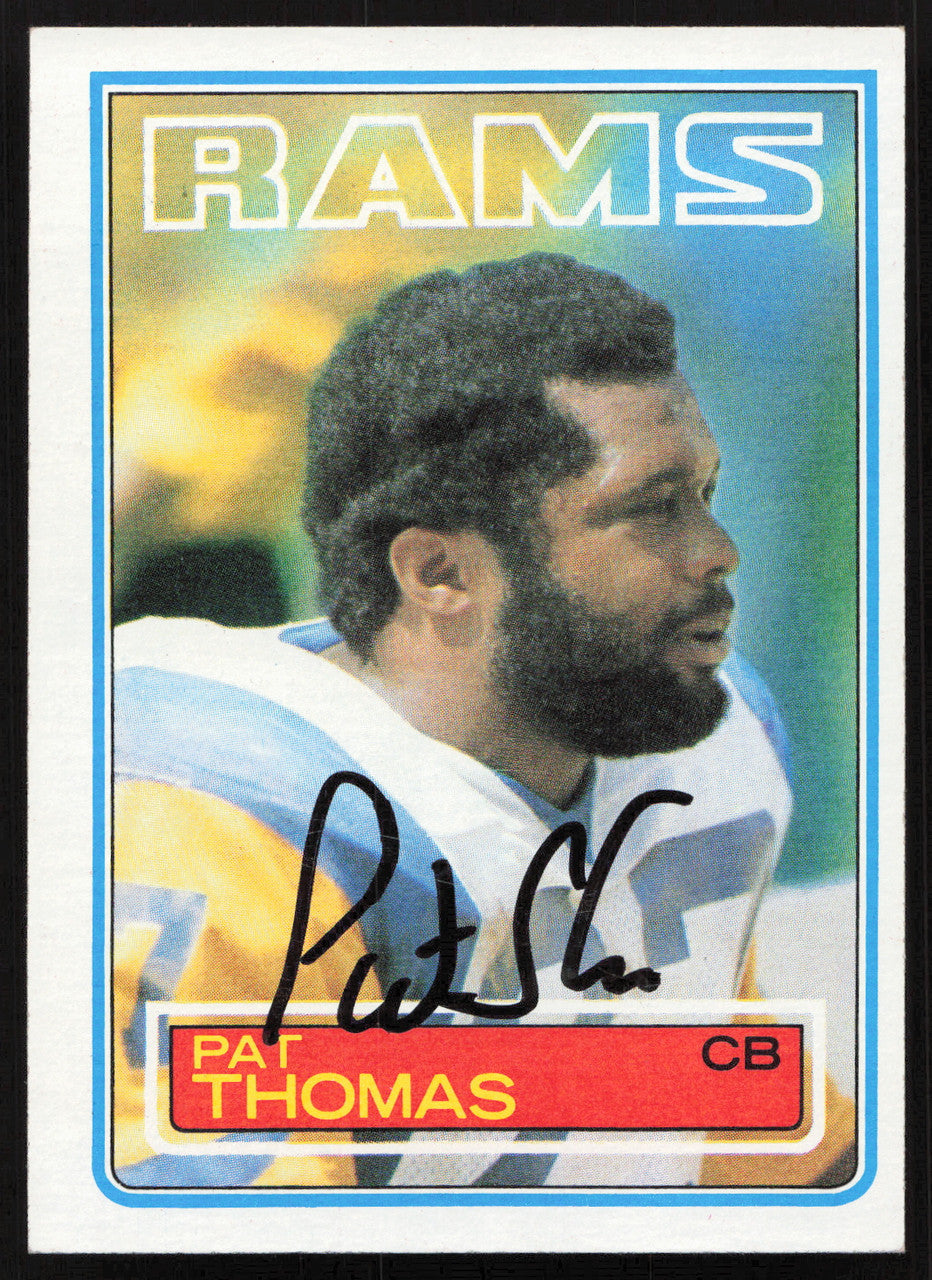 Pat Thomas Autographed 1983 Topps Card #95 Los Angeles Rams SKU #259226