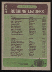 Eric Dickerson & Curt Warner Autographed 1984 Topps Card #204 SKU #259241
