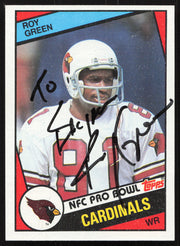 Roy Green Autographed 1984 Topps Card #342 St. Louis Cardinals "To Bryan" SKU #259246