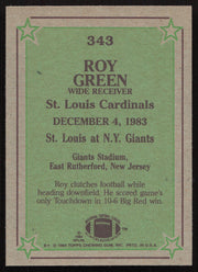 Roy Green Autographed 1984 Topps Card #343 St. Louis Cardinals "To Bryan" SKU #259247