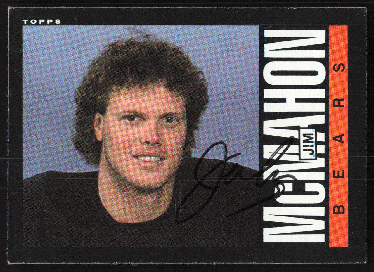 Jim McMahon Autographed 1985 Topps Card #31 Chicago Bears SKU #259250