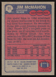 Jim McMahon Autographed 1985 Topps Card #31 Chicago Bears SKU #259250