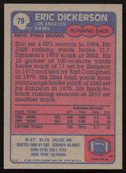 Eric Dickerson Autographed 1985 Topps Card #79 Los Angeles Rams SKU #259258