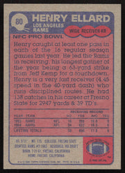 Henry Ellard Autographed 1985 Topps Card #80 Los Angeles Rams SKU #259259