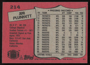 Jim Plunkett Autographed 1987 Topps Card #214 Los Angeles Raiders SKU #259274