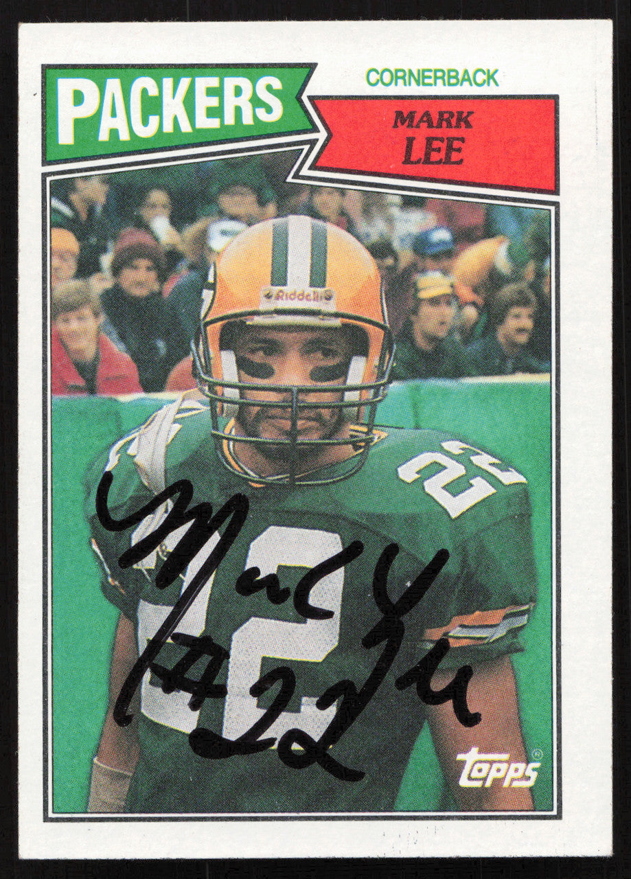 Mark Lee Autographed 1987 Topps Card #359 Green Bay Packers SKU #259280