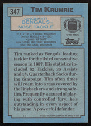 Tim Krumrie Autographed 1988 Topps Rookie Card #347 Cincinnati Bengals SKU #259285