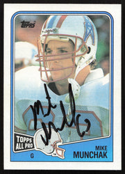 Mike Munchak Autographed 1988 Topps Card #110 Houston Oilers SKU #259287
