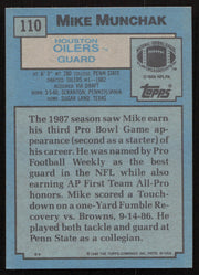 Mike Munchak Autographed 1988 Topps Card #110 Houston Oilers SKU #259287