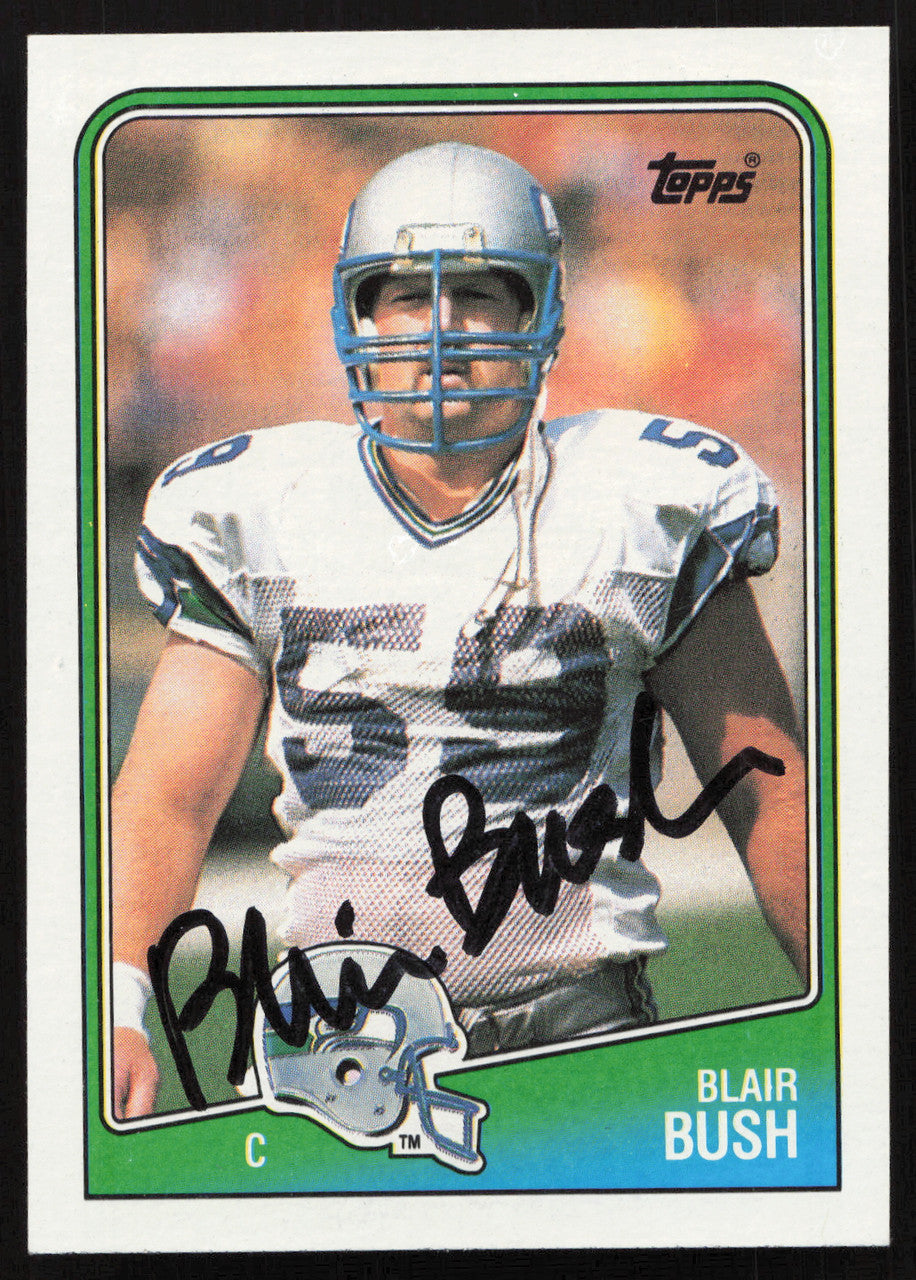Blair Bush Autographed 1988 Topps Card #139 Seattle Seahawks SKU #259289