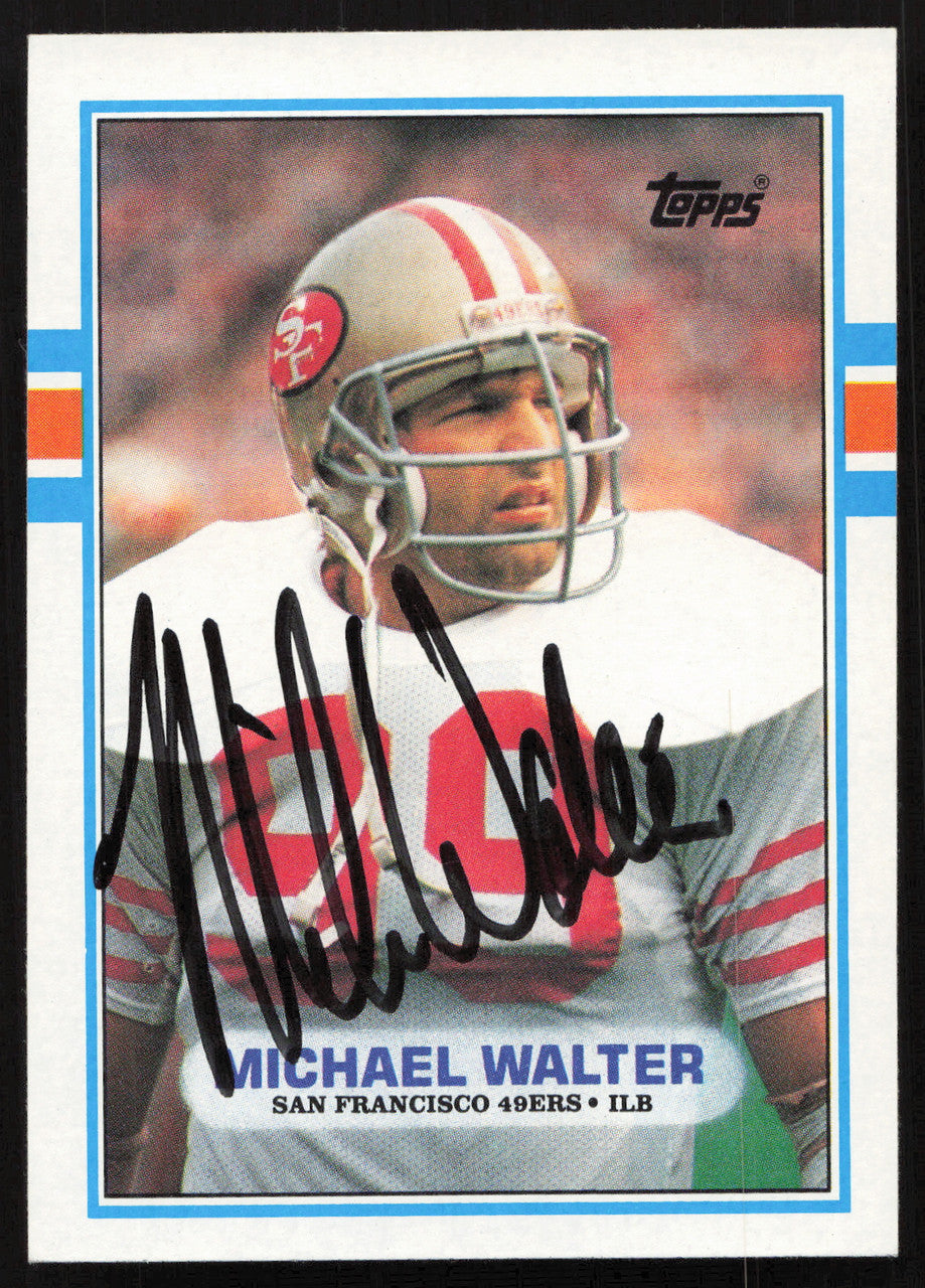 Michael Walter Autographed 1989 Topps Card #14 San Francisco 49ers SKU #259291