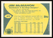 Jim McMahon Autographed 1989 Topps Traded Card #97T San Diego Chargers SKU #259298