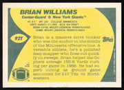 Brian Williams Autographed 1989 Topps Traded Card #92T New York Giants SKU #259299