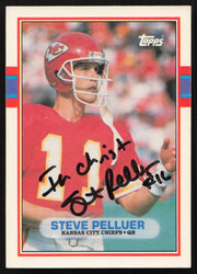 Steve Pelluer Autographed 1989 Topps Traded Card #62T Kansas City Chiefs SKU #259300