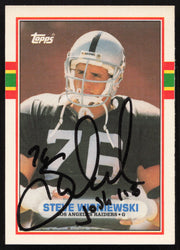 Steve Wisniewski Autographed 1989 Topps Traded Rookie Card #33T Los Angeles Raiders SKU #259302