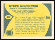 Steve Wisniewski Autographed 1989 Topps Traded Rookie Card #33T Los Angeles Raiders SKU #259302